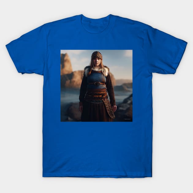 Viking Shield Maiden T-Shirt by Grassroots Green